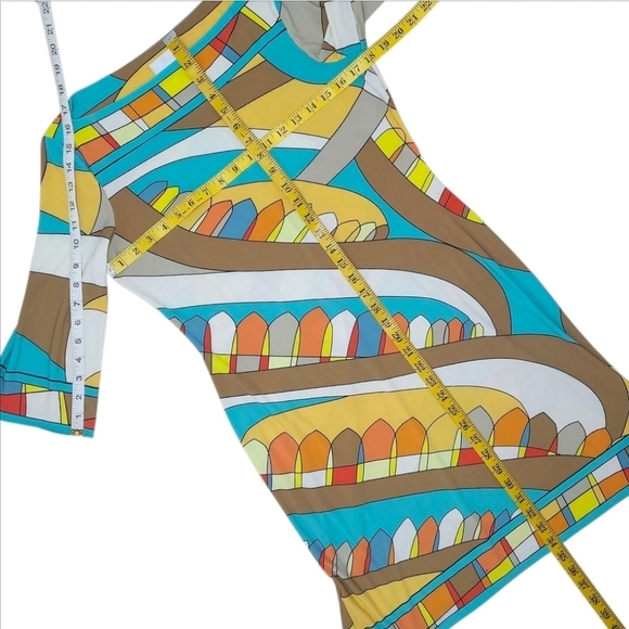 Donna Morgan 3/4 Sleeve Kaleidoscope Print Shift Dress Size 10 - Picture 5 of 8